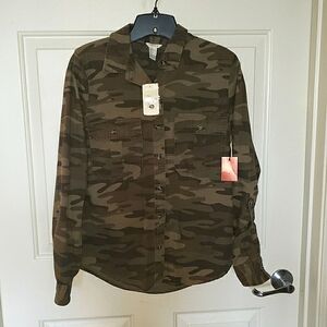 Forever 21 Camouflage Shirt, Size Small